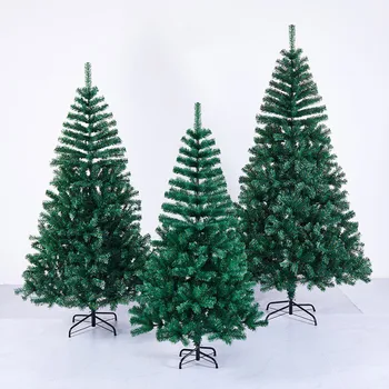 1.2 m/1,5 m/1,8 m Verde Criptografia Ambiental do PVC da Grande Árvore de Natal 2024 Ano Novo Decoração de Natal em Casa Cena Layout de DIY