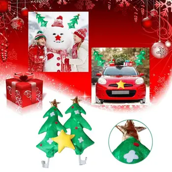Natal Decoração Do Carro De Renas, Os Chifres De Alce Kit De Nariz Vermelho Alces Alces Festiva De Natal, Decorações De Veículos Trajes Acessórios