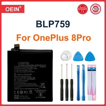 Original de 100% de Substituição de Alta Qualidade BLP759 4510mAh Bateria para Oneplus 8 Pro Para OnePlus 8Pro Baterias do Telefone Móvel Bateria
