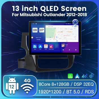 FYT AI de Voz do Android 12.0 som do Carro Rádio Mitsubishi Outlander 2012-2018 GPS de Navegação sem Fio Carplay Suporte 360 Câmara